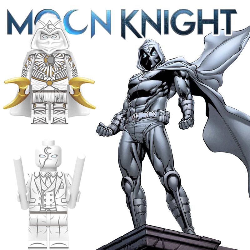 Minifigure Marvel Rakitan Anak-Anak Moonlight2/1pcs Gift Knight Toys Series