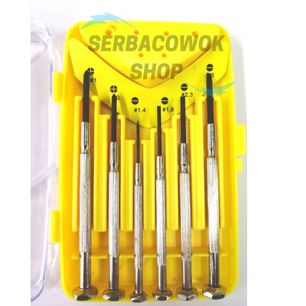 Obeng Jam 6 Pcs Screwdriver Set Taiwan Termurah Berkualitas