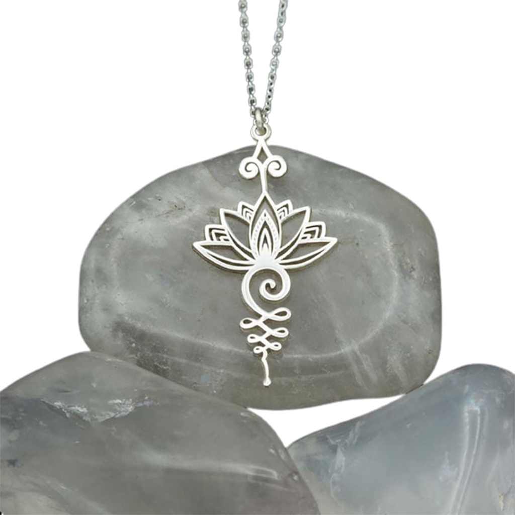 Hu Hu Hu Hu Hu Alat Bantu Pasang Kacamata♡ Kalung Liontin Bahan Metal Alloy Desain Teratai Geometris Gaya Klasikelegan Untuk Wanita