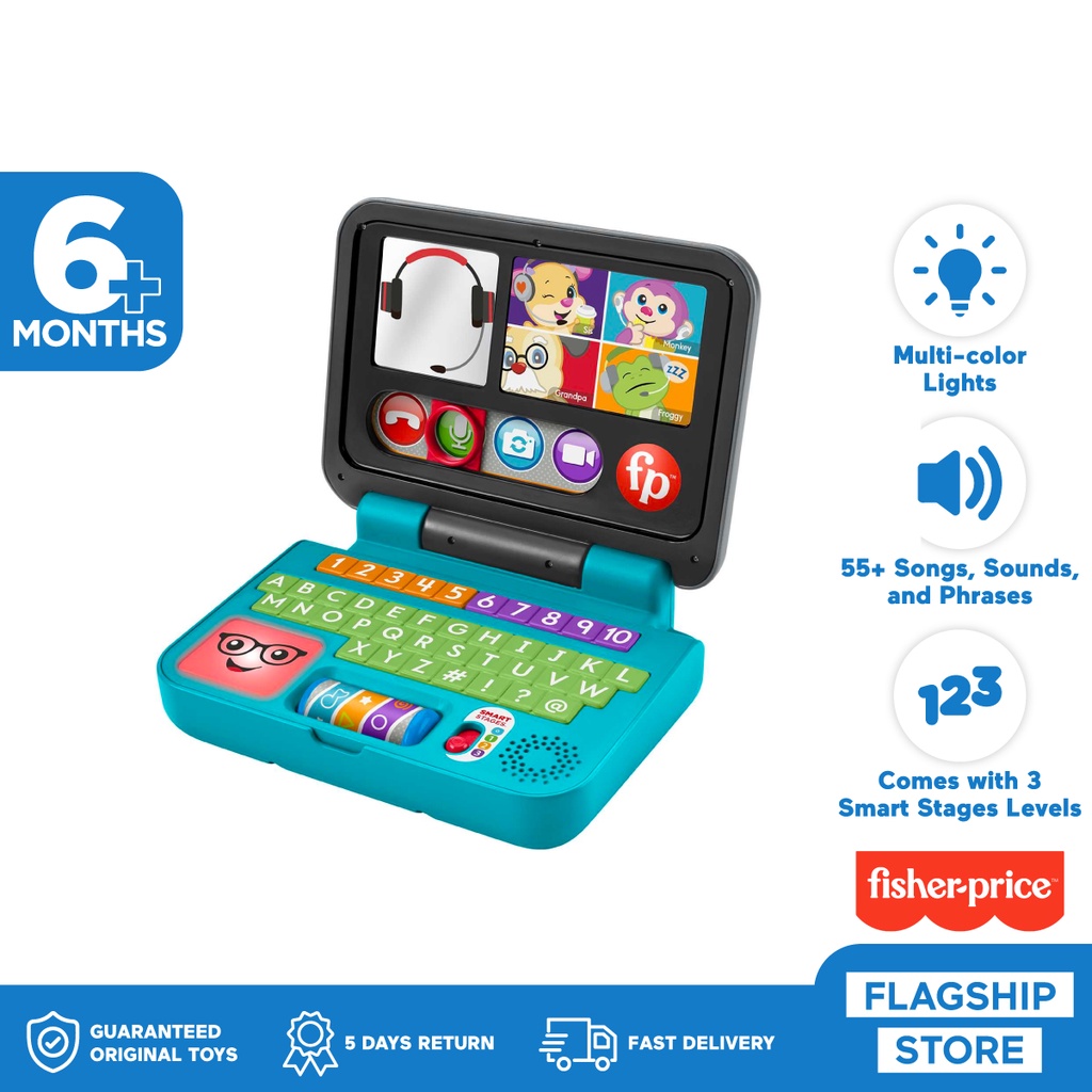 Fisher-Price Laugh &amp; Learn Let's Connect Laptop -  Mainan Laptop Bayi