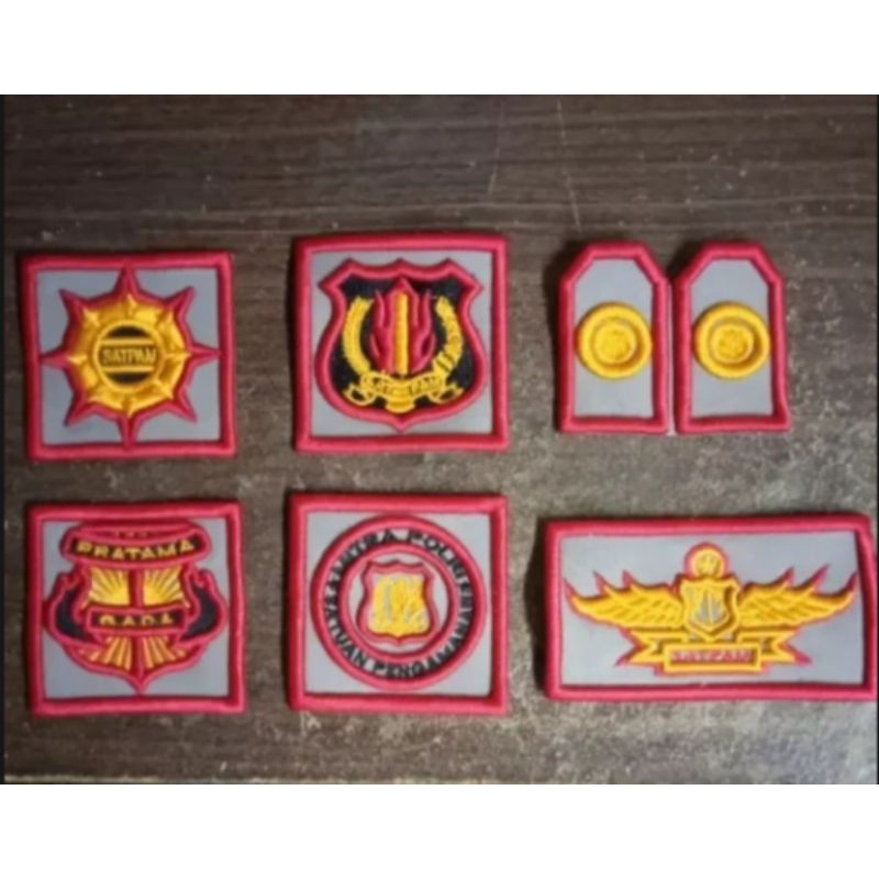 atribut satpam security , bordir timbul