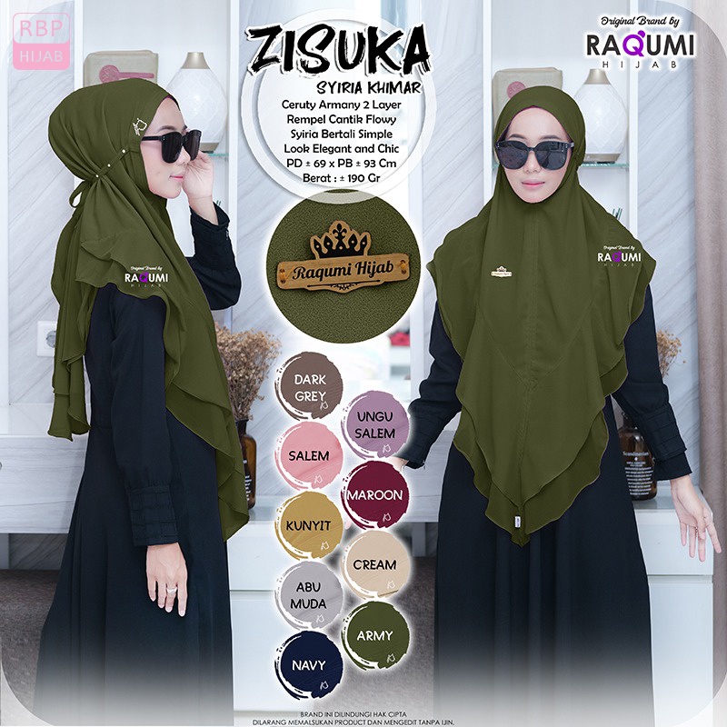 Jilbab Instan Zisuka Syiria Khimar Raqumi Hijab