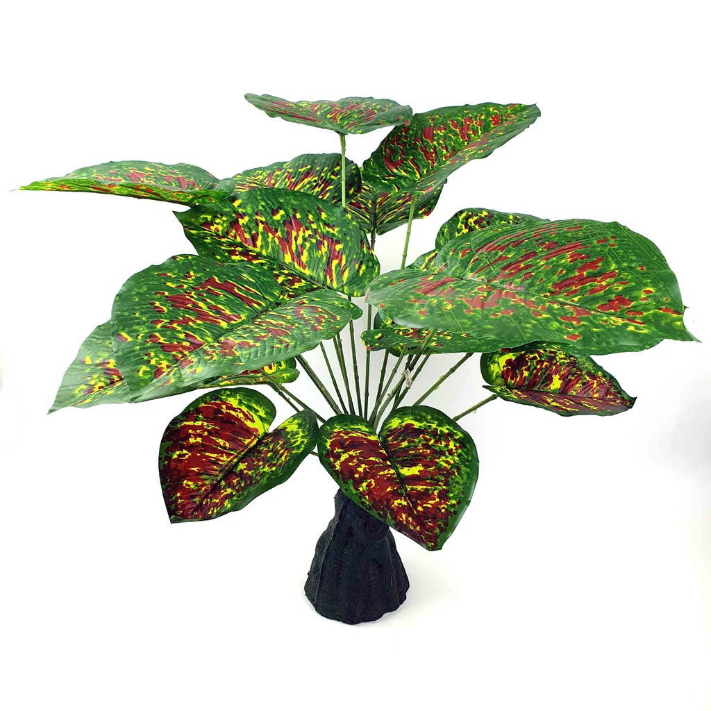 Daun Hias Aglonema Merah Plastik 50 cm / Daun Artificial/ Daun Palsu/ Tanaman Artificial