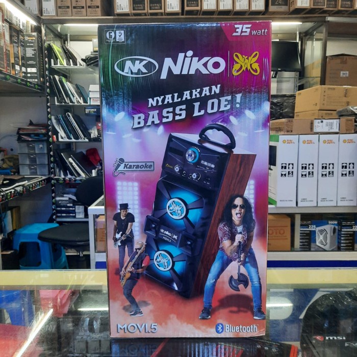 SPEAKER ACTIVE NIKO MOVI.5 KARAOKE BLUETOOTH/USB/SDCARD/RADIO 35Watt