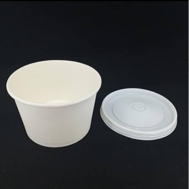 @25set Paper bowl / mangkok kertas 800ml / 27oz + tutup / lid