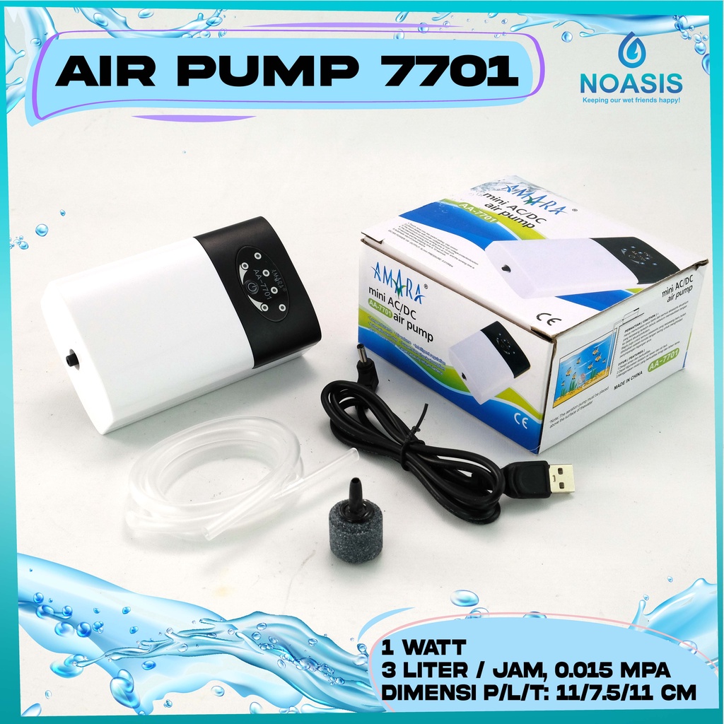 AMARA AA7701 AC DC AA 7701 USB POMPA UDARA AIR PUMP AERATOR AQUARIUM