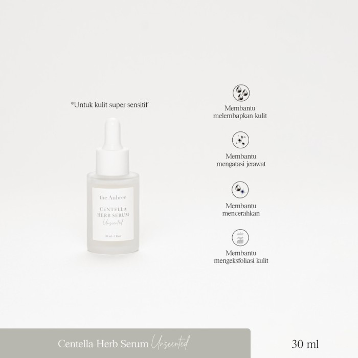 The Aubree Centella Herb Serum UNSCENTED 30 ml-BPOM