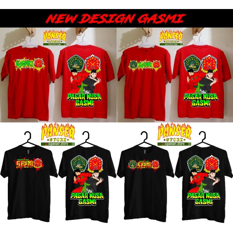 kaos Pagar Nusa Gasmi (merah & hitam COD)