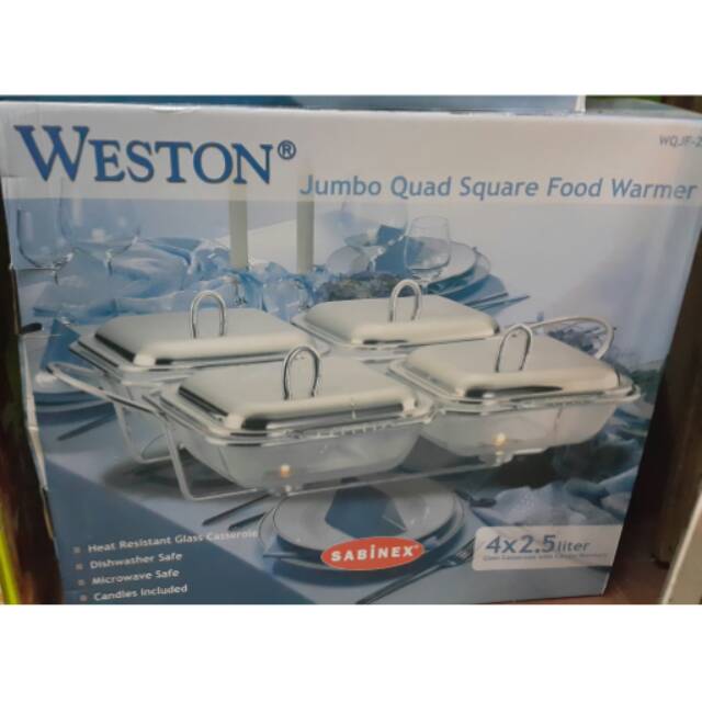 Weston Jumbo Quad Square Food Warmer