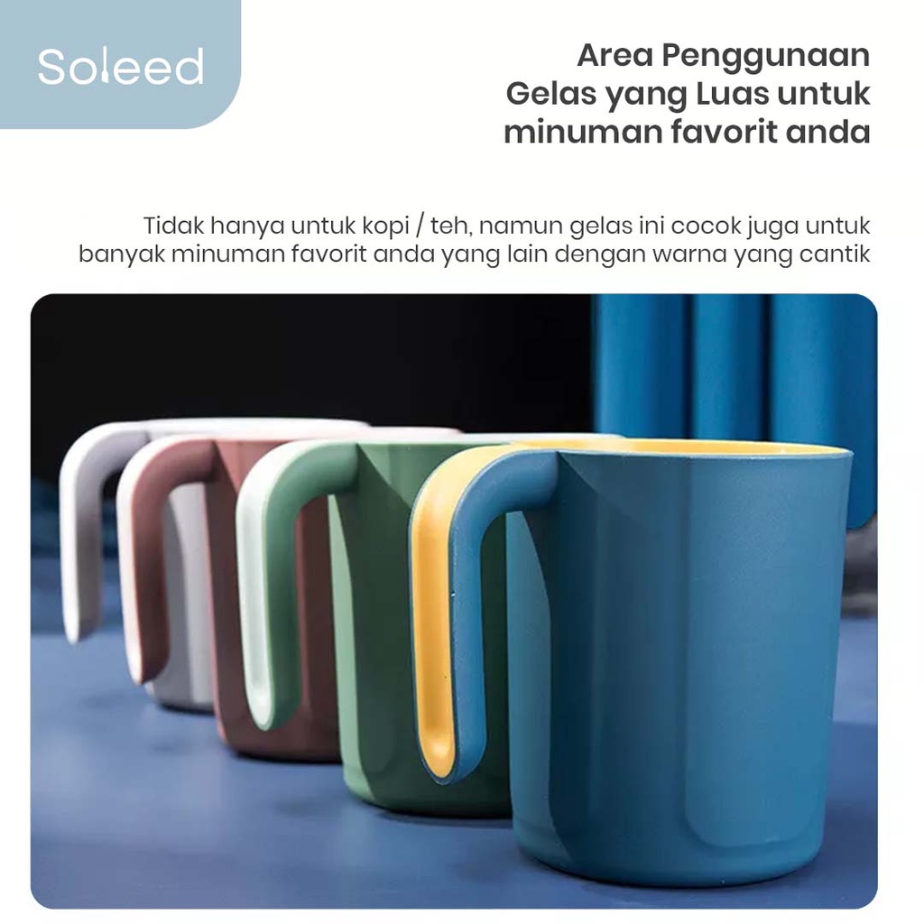 GELAS CANGKIR KOPI TEH NORDIC TEA CUP WITH TWOTONE COLOUR HANDLE