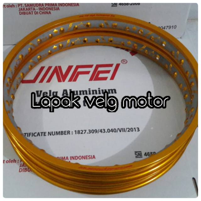 Velg jari jari ring jinfei wm gold motif bintang uk 140x17..