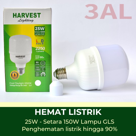 25W HARVEST LIGHTING Lampu Kapsul LED T-Bulb 25 watt Lampu Hemat Energi Original Bersertifikat SNI dan Bergaransi