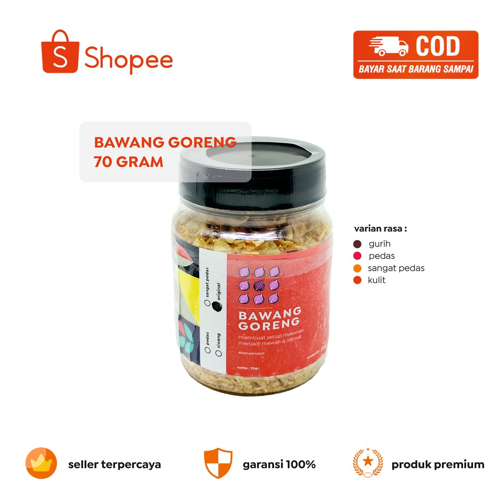 

Bawang Goreng Renyah SANGAT PEDAS 70gr Super Gurih