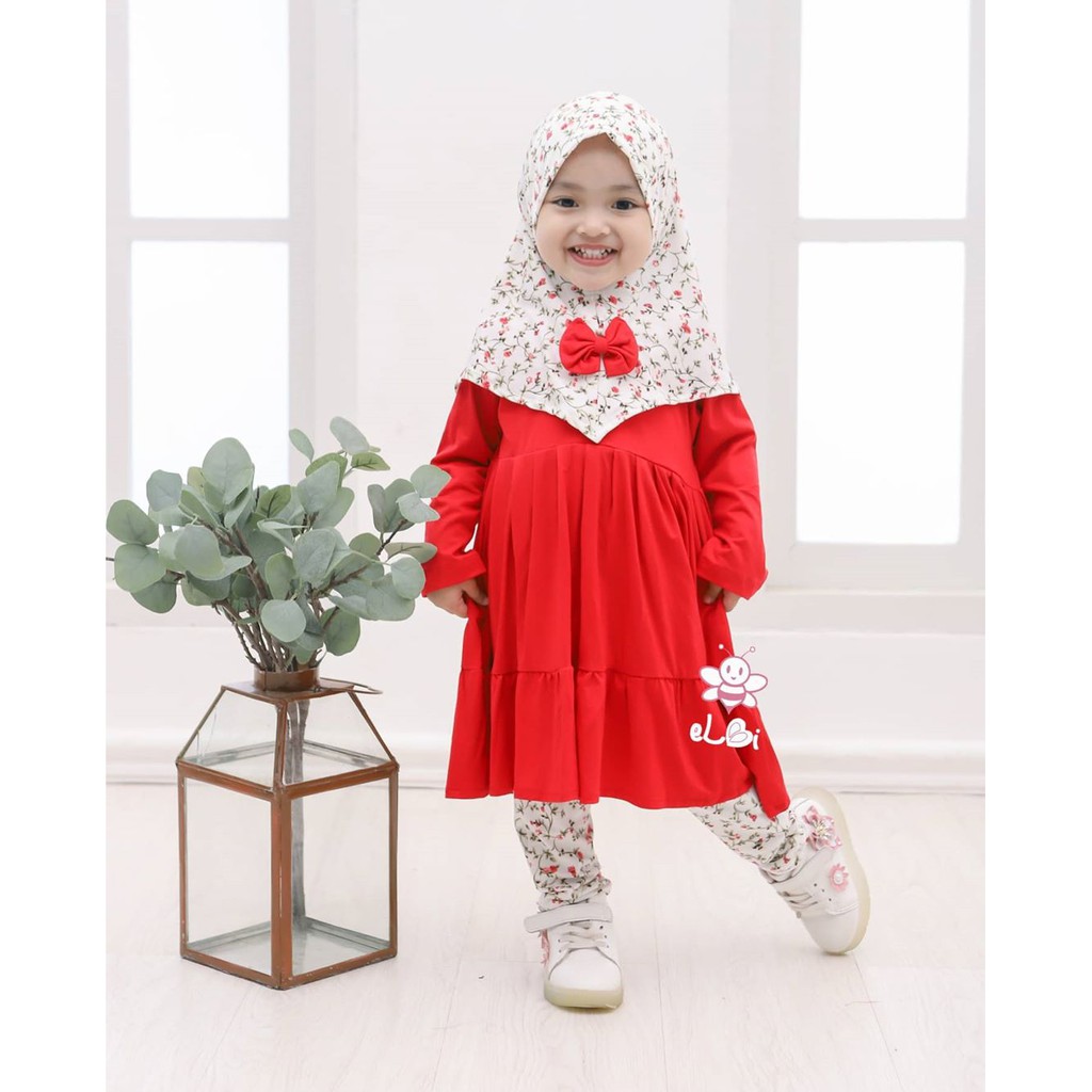 Baju Muslim Anak Perempuan Nayla Legging Set 1-6 Tahun / Gamis Anak / Baju Muslim Anak Cantik