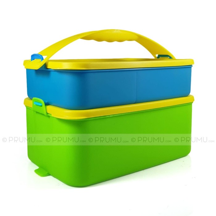 Rantang Susun Plastik - Rantang 2 Susun - Rantang Plastik Susun - Plastic Lunch box - Okaya 1S1M