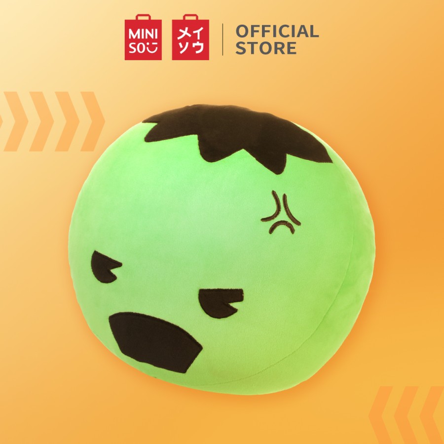 BONEKA MINISO THROW PILLOW BANTAL MARVEL X COUSSIN HULK ROUND PILLOW