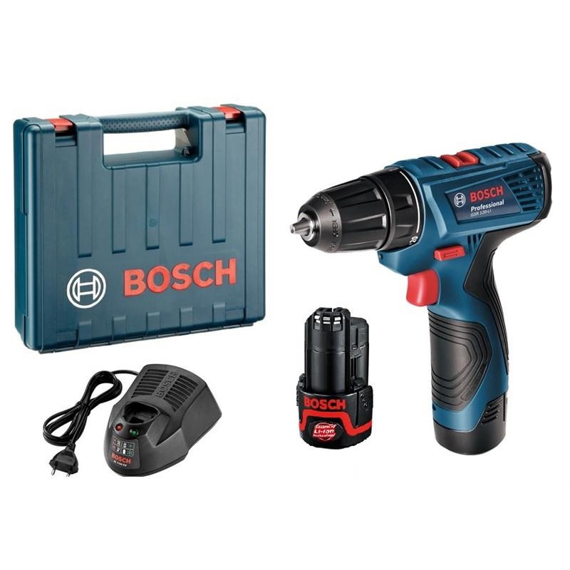 Bosch GSR 120-Li - 2 Baterai Mesin Bor Obeng Baterai