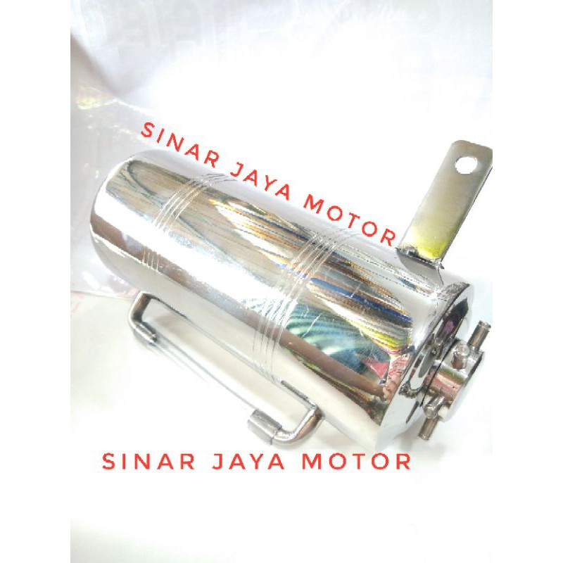 Tabung / Botol Oli Samping / Radiator Chrome Crome Stainles Ninja R RR Satria F1 Zr Rx king  Dll