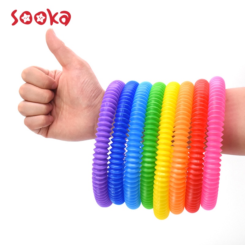 SOOKA Tabung Plastik -Warna Warni POP TABUNG Teleskopik Dapat Dilipat Tabung Mainan Anak SK-GAA1004