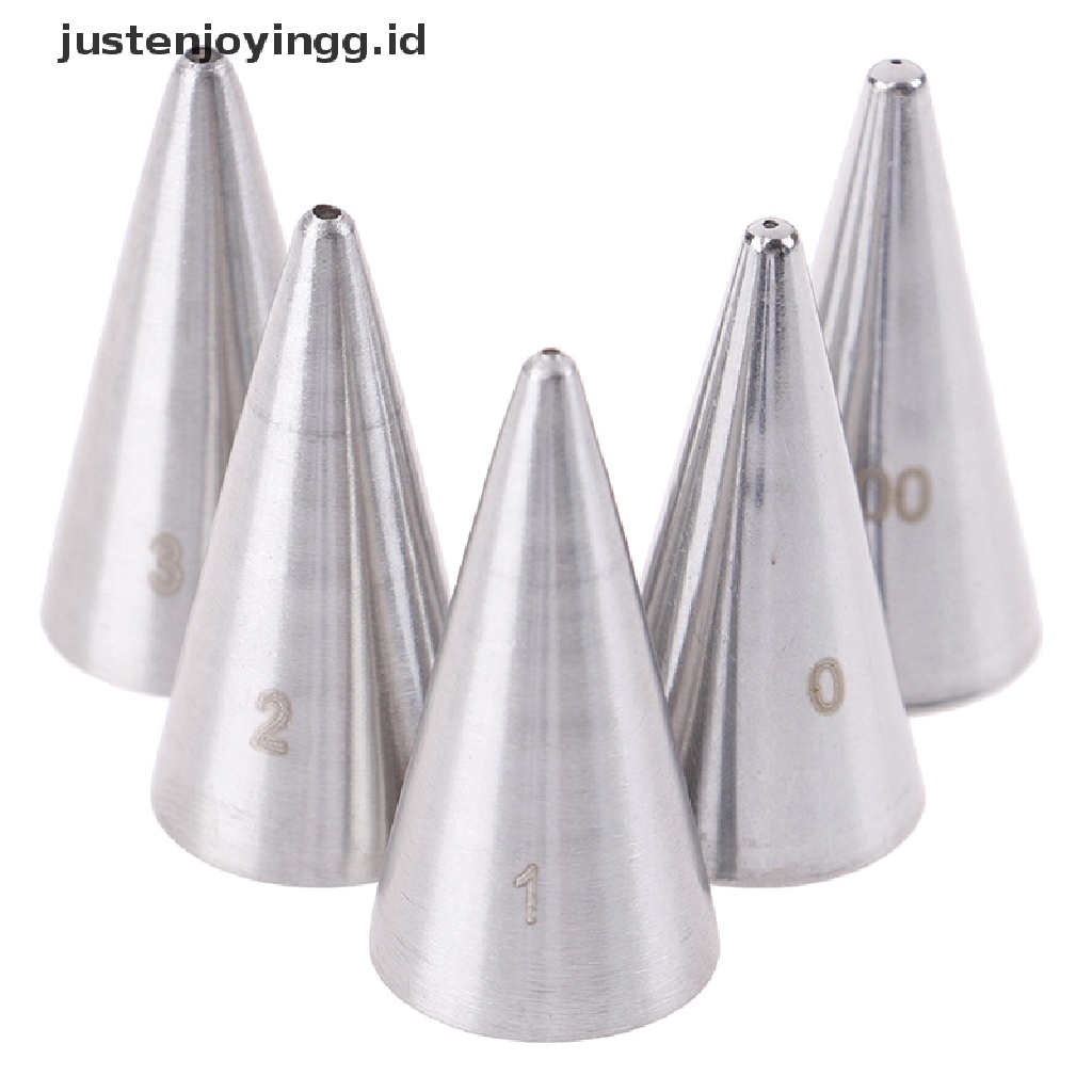 5 Pcs Nozzle Icing Piping Bentuk Bulat Untuk Dekorasi Pastry