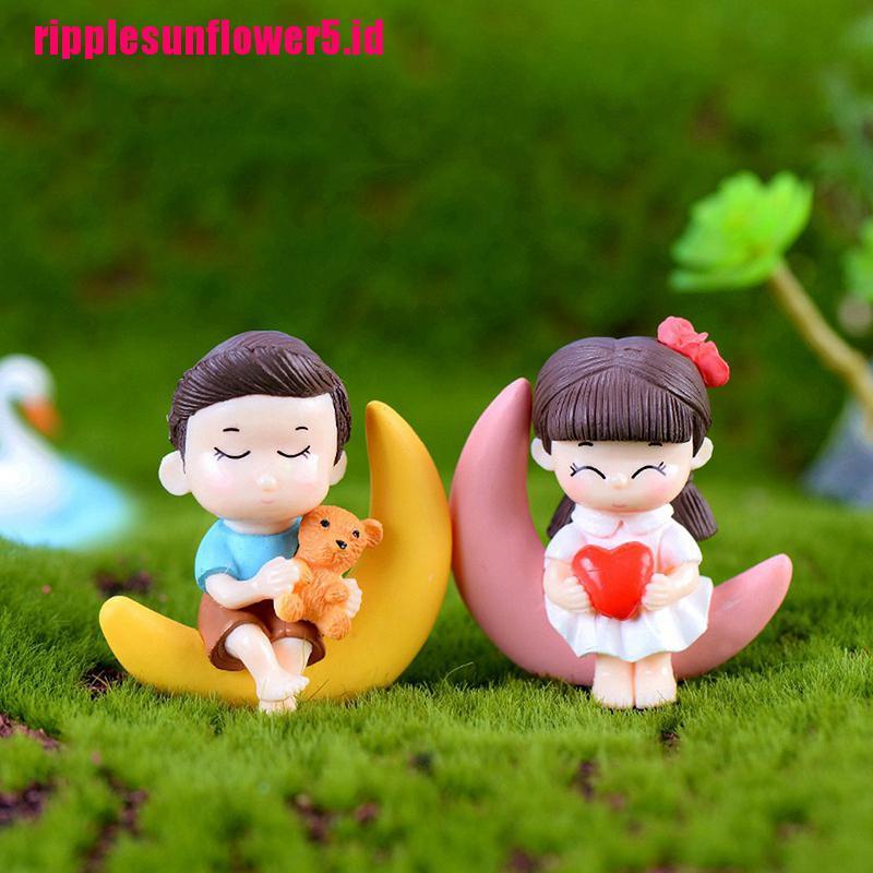 Miniatur Pasangan Bulan Untuk Dekorasi Rumah Boneka