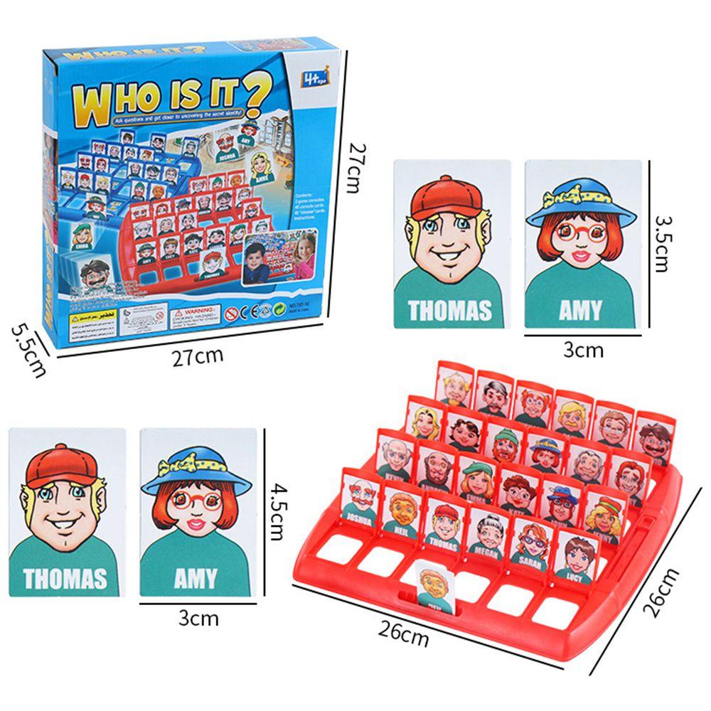 Quinton Who Is It Board Game Desktop Klasik Orang Tua-Anak Interaktif Catur Dan Kartu Mainan Puzzle Rekreasi Pesta