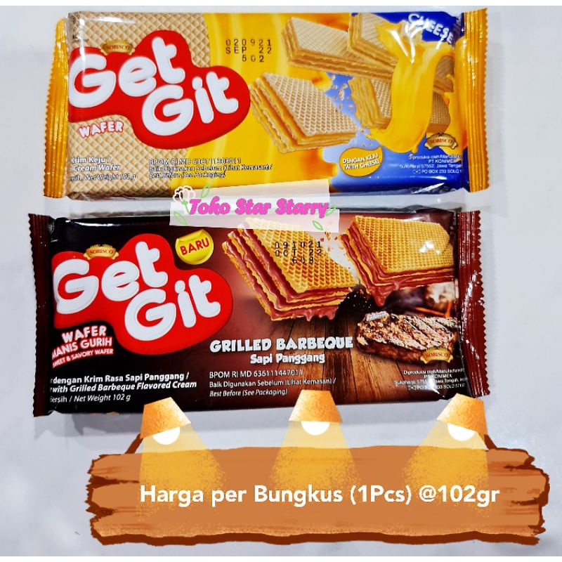 

[Per Bungkus] Get Git Wafer Coklat 102 G Snack Viral halal MUI
