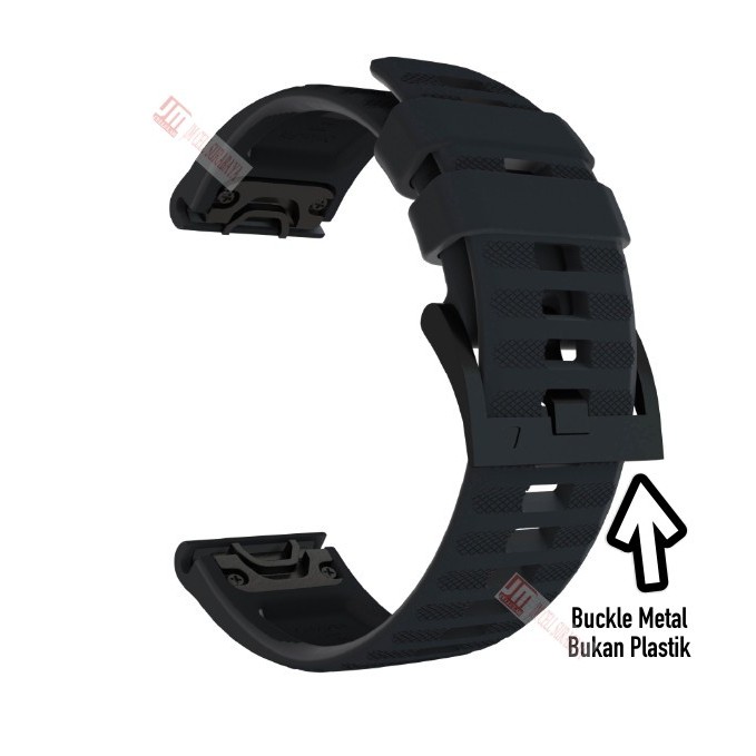 MF6 Tali Jam 22mm Quick Fit Watch Strap Garmin D2 Delta - Rubber Silikon