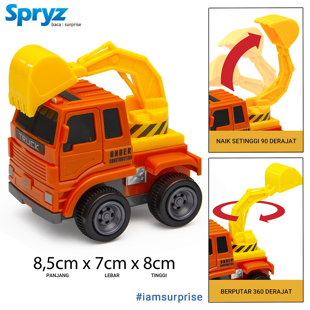 Spryz Citysquad 1:48 Mainan Truk Friction