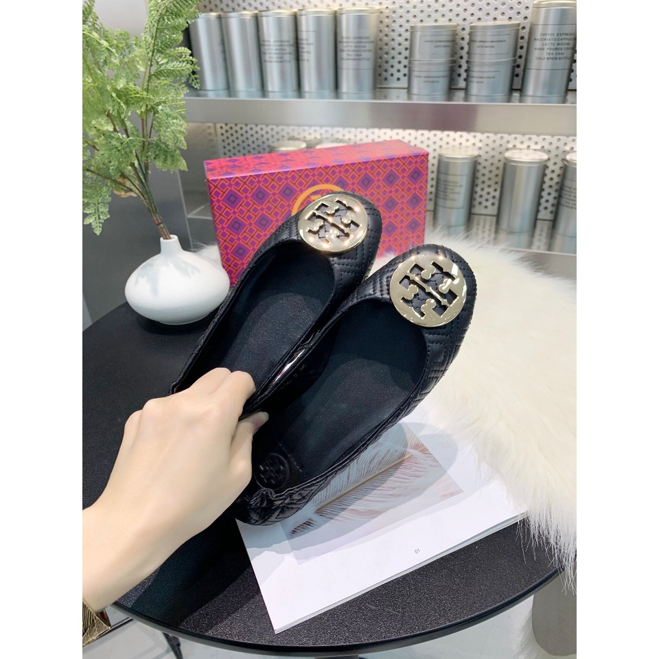 [Instant/Same Day] STB03   Ori TB sheepskin with electric embroidered diamond design ladies flat shoes flat shoes  xie