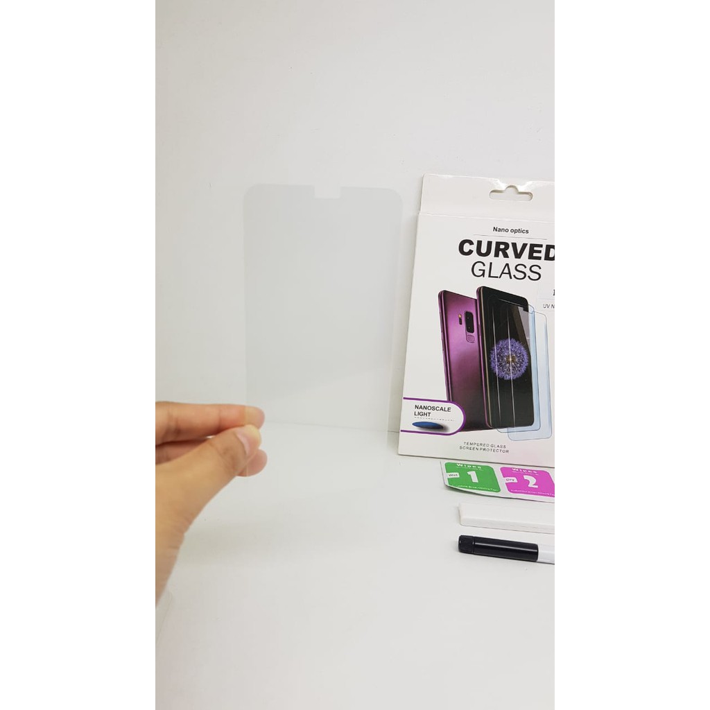 UV Glass iPhone X 5.8 inchi Tempered Glass iPhone 10 A1901 A1865 TG 3D Curve FULL SCREEN FULL GLUE