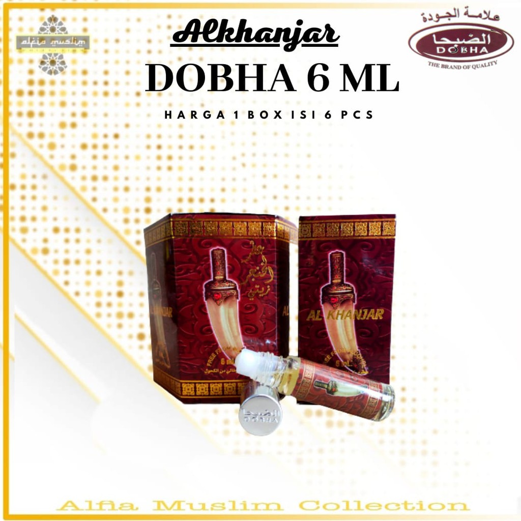 Parfum Dobha Alkhanjar 6 Ml 1 Bok Isi 6 Pcs