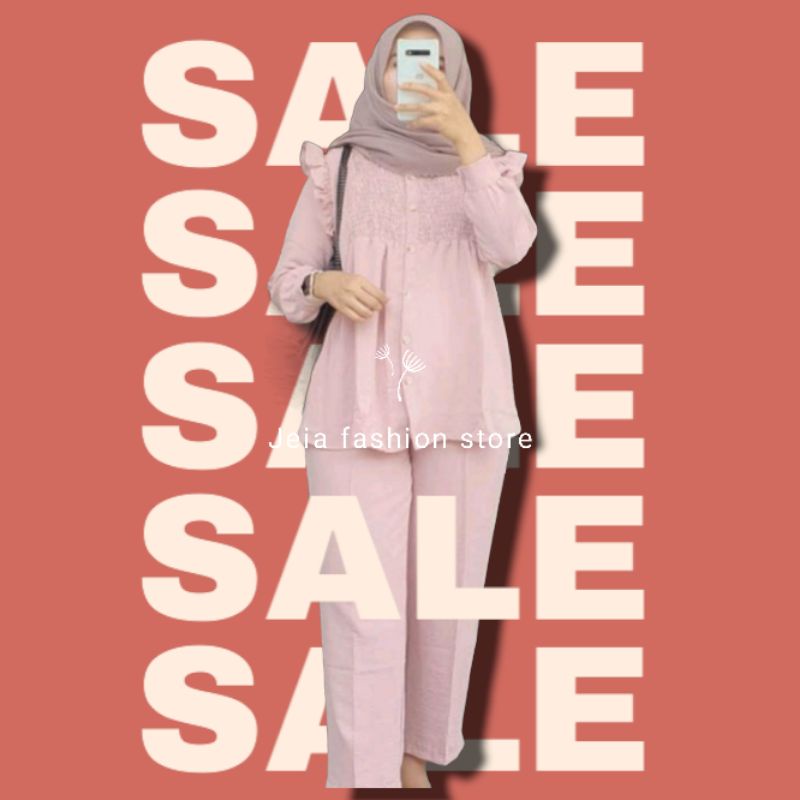 SMOKE ONE SET CRINKLE PREMIUM || CRINKLE SMOKE || SETELAN POLOS RENDA BUSUI TERBARU || ONE SET CRINK