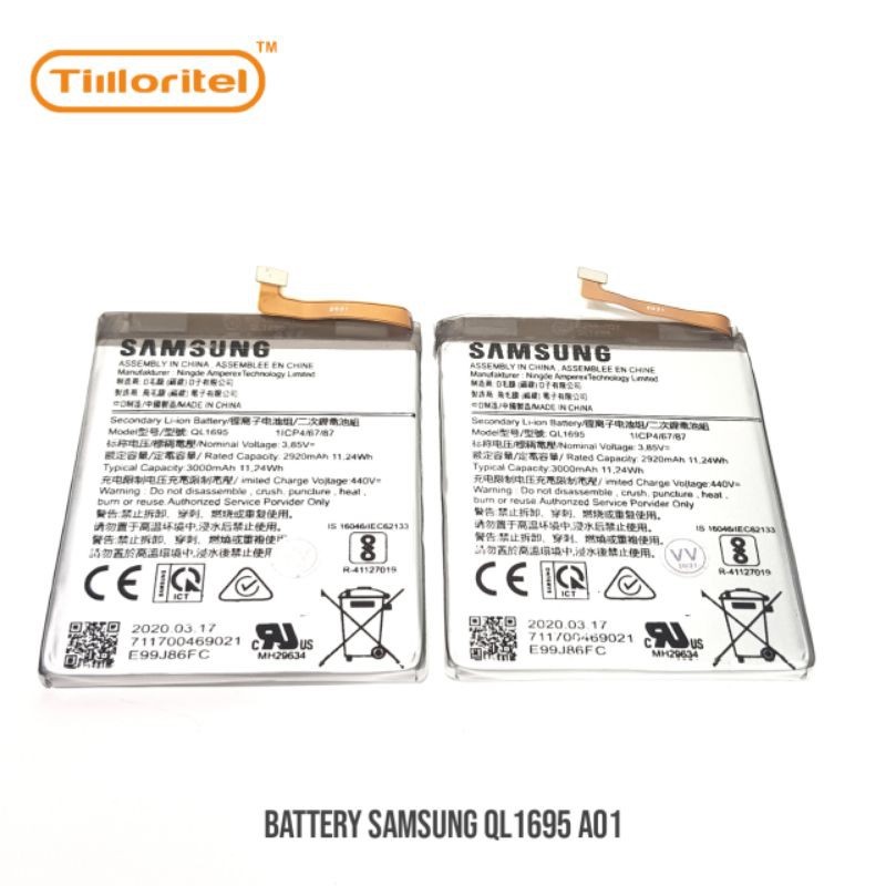 BATTERY ORI 100% SAM QL1695/SAM A01