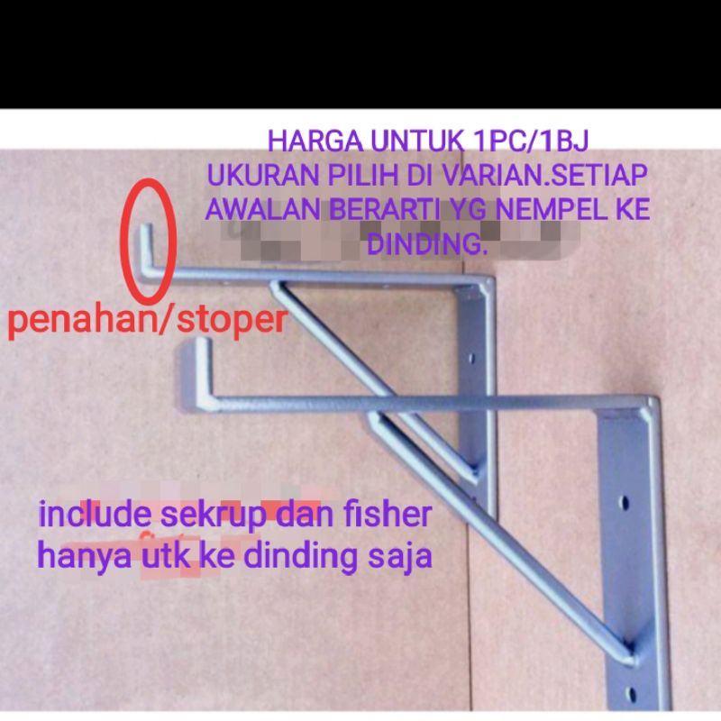 plat besi siku ambalan 35 40 50cm