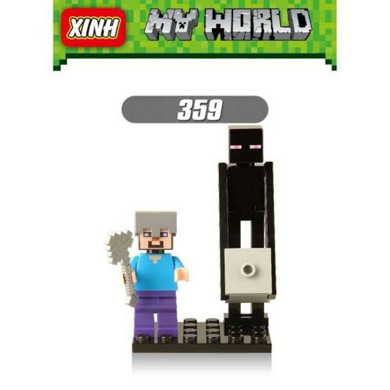 Lego Minecraft Steve with enderman set 2 item mine craft my world Minifigure