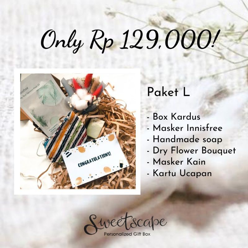 

Gift Box Package 61- Paket Hemat L- Kado Graduation-Ultah