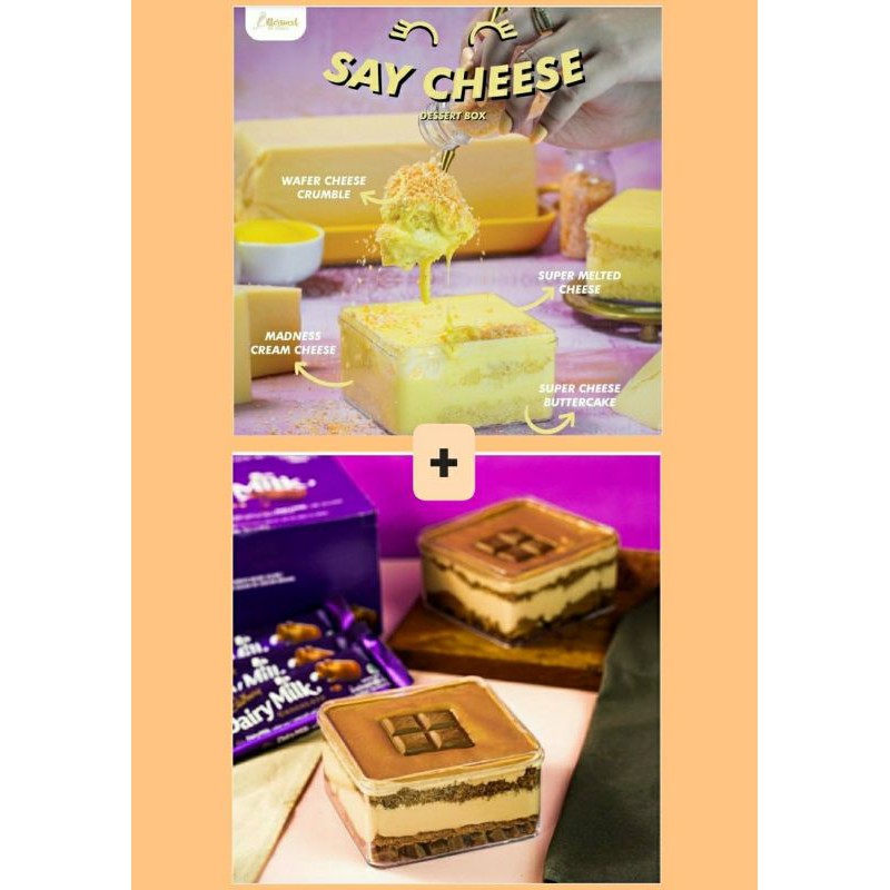 

[Dapat 2 Box] BITTERSWEET BY NAJLA SAY CHEESE + CADBURY DESSERT BOX