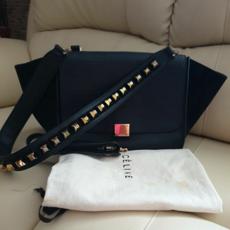 Preloved Bag Celine trapeze croco original 2012