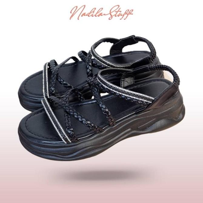 NADILASTUFF ASLI BRAIDS PLATFORM SANDAL WANITA ORI IMPORT REALPICT KUA FH5646FG4D