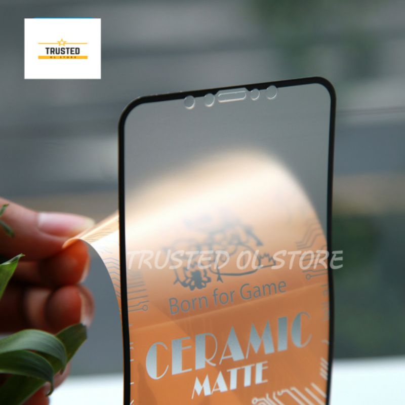 OPPO RENO 4 RENO 4F F17 PRO RENO 5 RENO 5F Tempered Glass 100D Ceramic Matte Anti Pecah Screen Guard