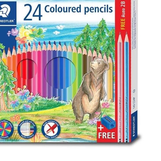 

❃ Staedtler Pensil Warna Permanent - 24 warna ✩