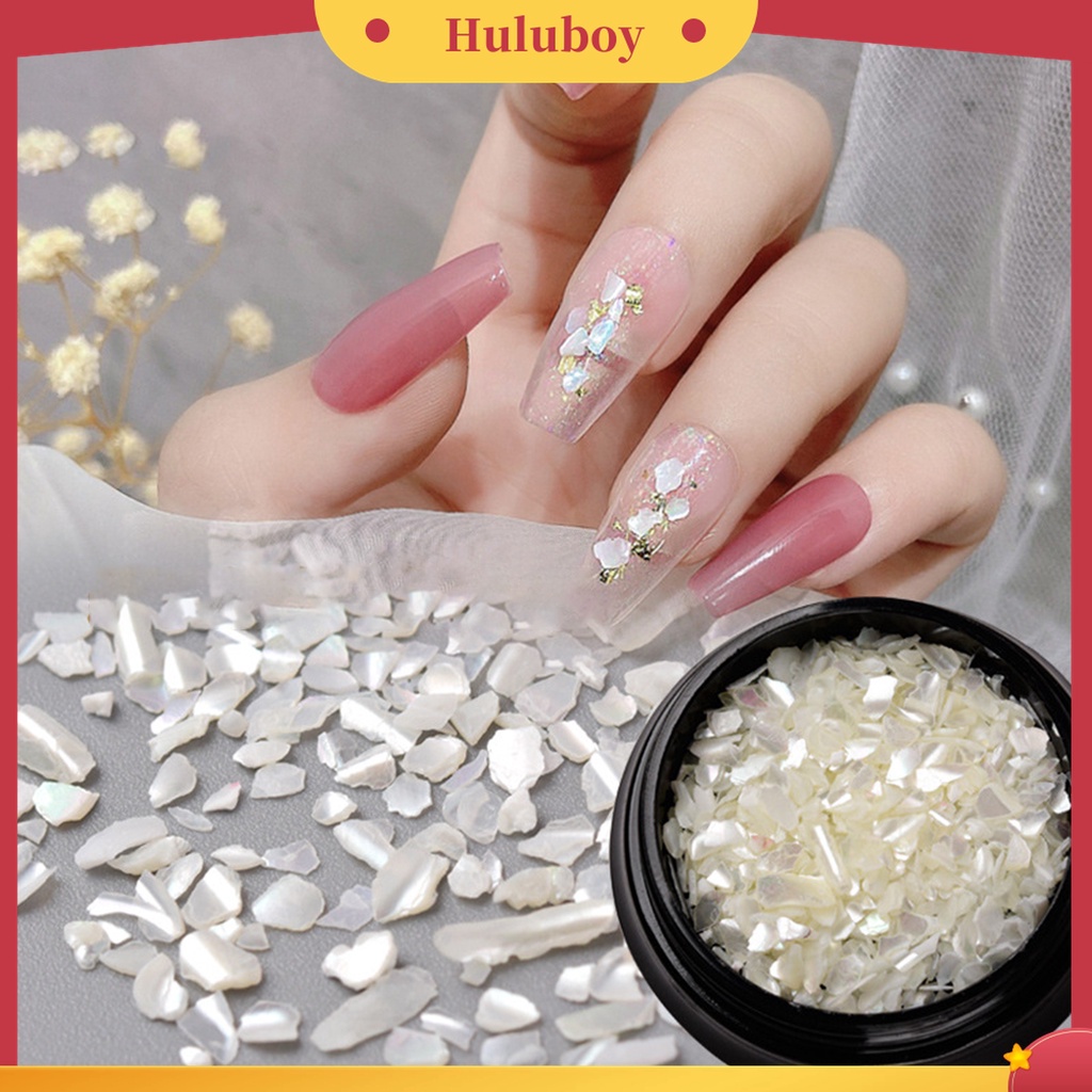 Huluboy Huluboy♡ 1 Kotak Kulit Kerang Alami Untuk Dekorasi Nail Art