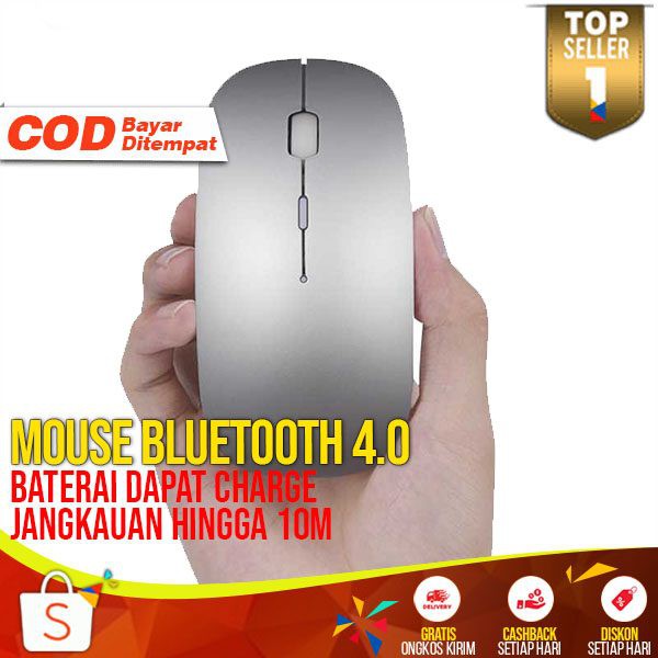 Mouse Bluetooth 4.0 Rechargeable GM 04 Mos Bluetooth Elegan Mose Laptop Mini Respon Melesat Cepat