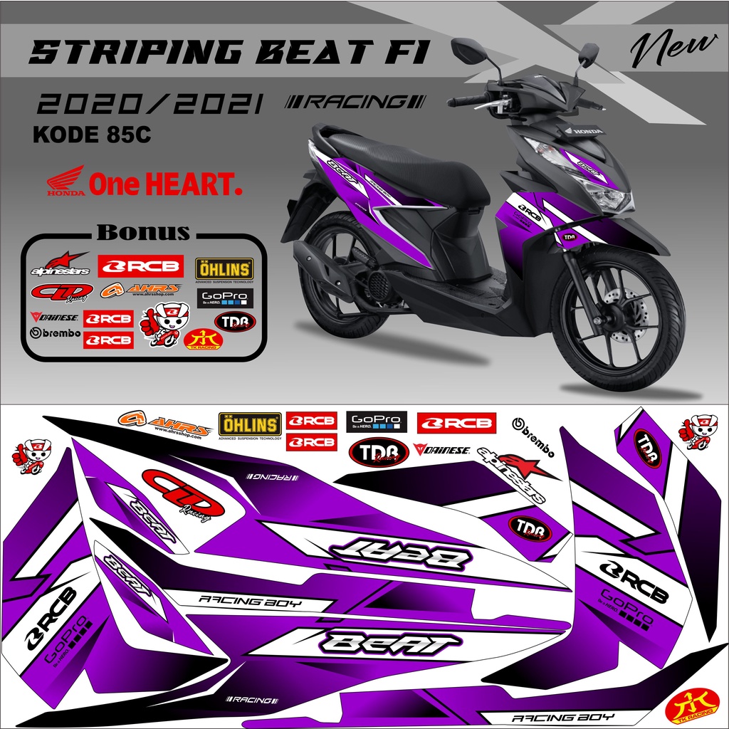 Striping Beat 2021 Variasi Stiker Motor Beat Kode 85