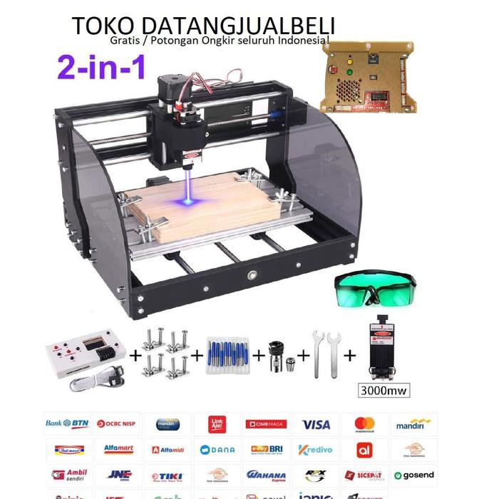 TwoWin CNC Printer 3D Ukir Kayu Laser Engraving Machine CNC3018 per