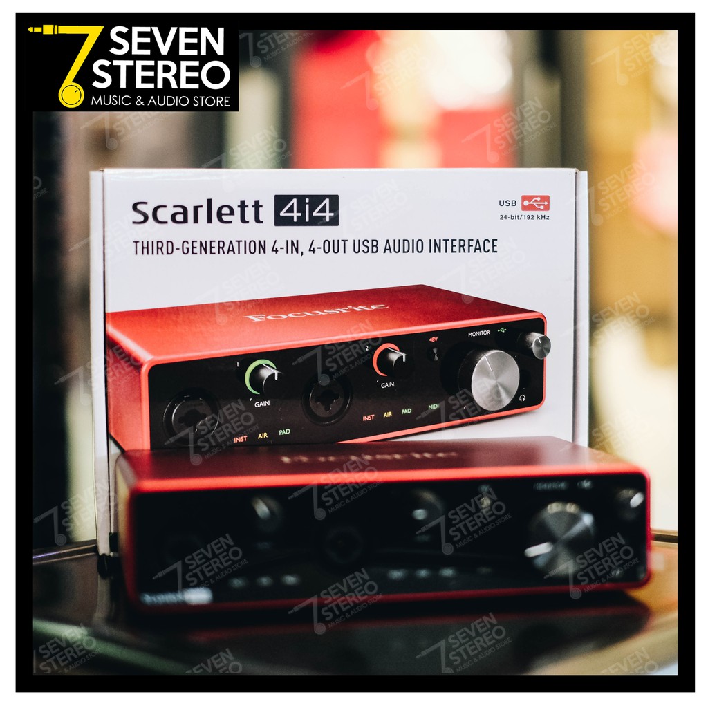 Focusrite Scarlett 4i4 3rd Gen USB Audio Interface - Soundcard Recording