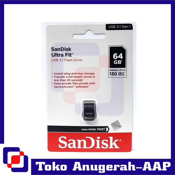 Flashdisk Sandisk Ultrafit 3.0 64 Gb