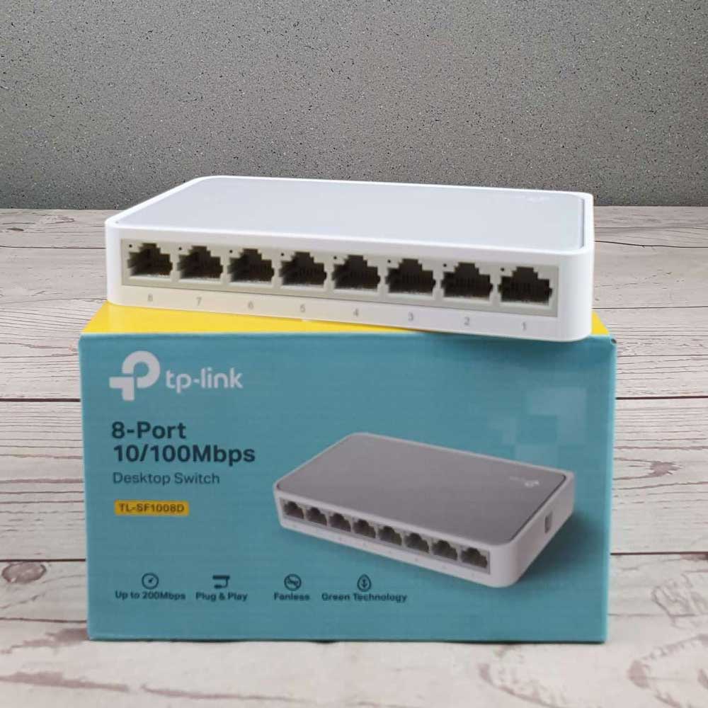 TP-LINK Desktop Switch 8-Port 10/100Mbps - TL-SF1008D - White