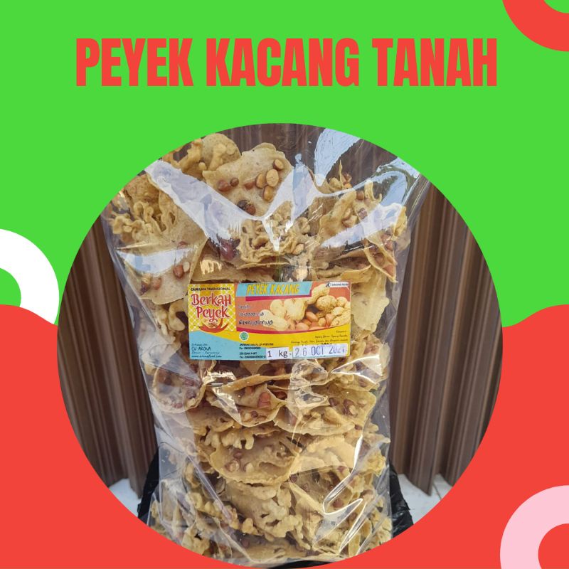 

ARONA FOOD PEYEK KACANG TANAH 1KG CEMILAN ENAK GURIH MURAH